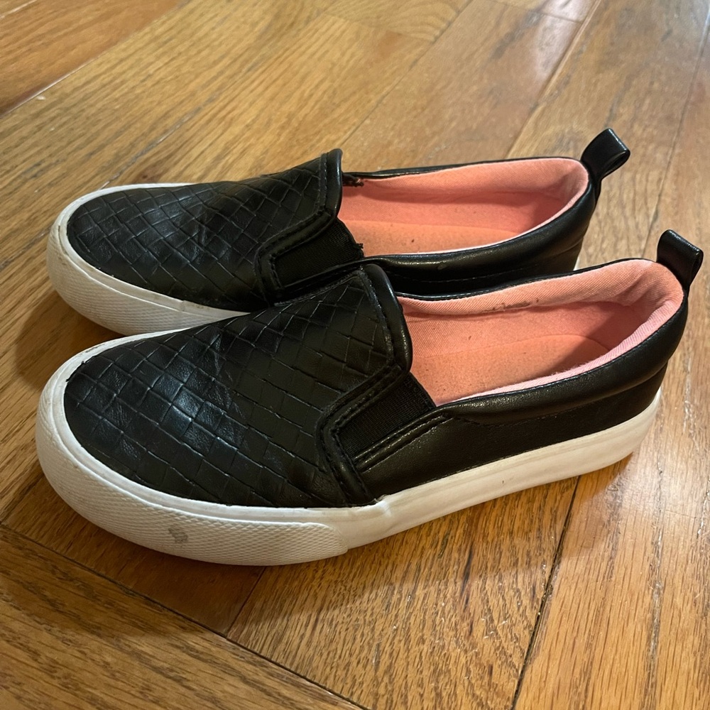 Cat & Jack Girls Black Slide On Shoes Size 13